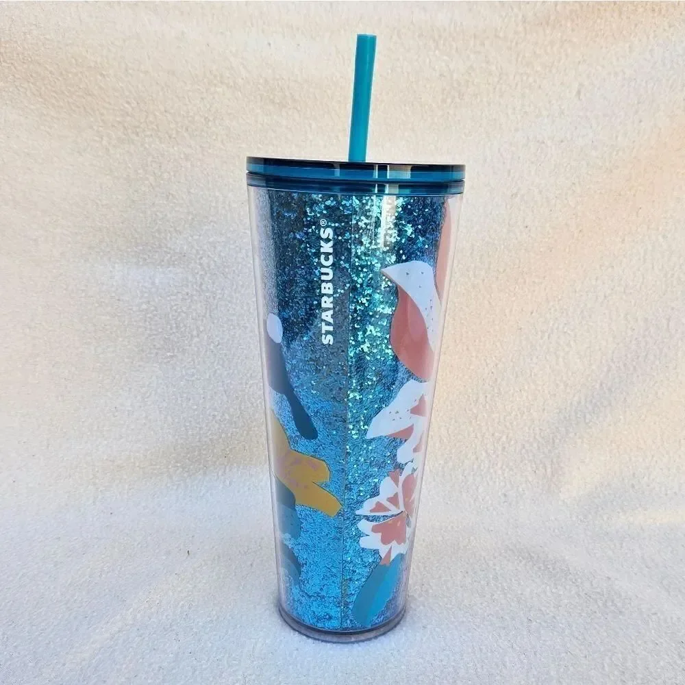 Starbucks Glitter Blue Bunny Tumbler 24oz